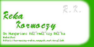 reka kormoczy business card